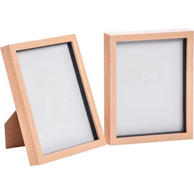 Nicola Spring - 3D Box Photo Frames - Beige (27.5cm H x 22.5cm W x 3.5cm D)