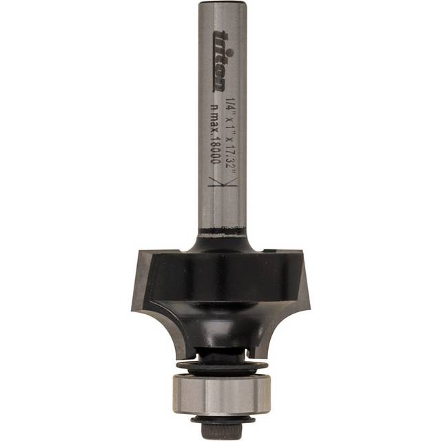 "1 x 17/32"" Roundover Router Bit 1/4"" Shank PREMIUM Tungsten Carbide"