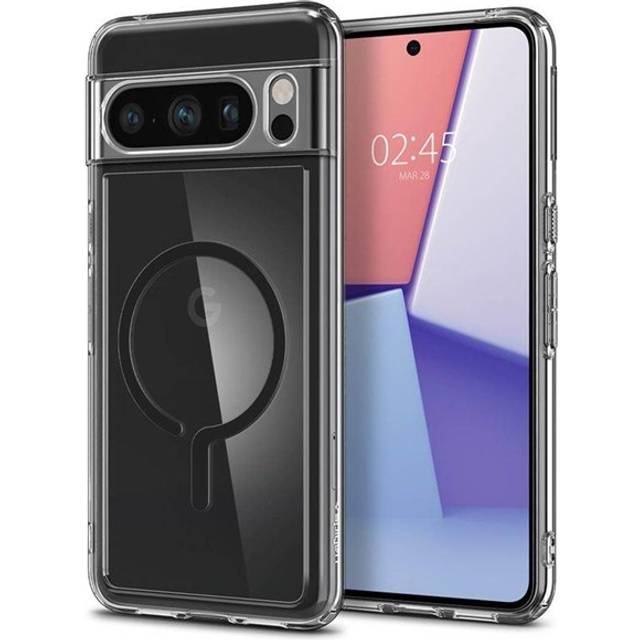 Spigen Ultra Hybrid OneTap Metal Ring MagFit Hülle Kompatibel mit Google Pixel 8 Pro -Schwarz