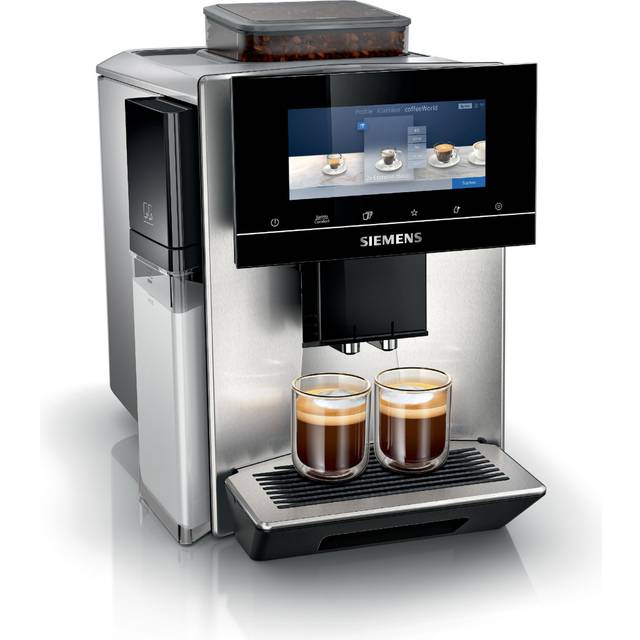 Siemens EQ.900 TQ903DZ3, Espressomaskin, 2,3 l, Kaffebönor, Inbyggd kvarn, 1500 W, Svart, Rostfritt stål