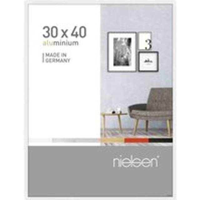 Nielsen Pixel 30x40cm Glossy White Aluminium Picture Frame, White