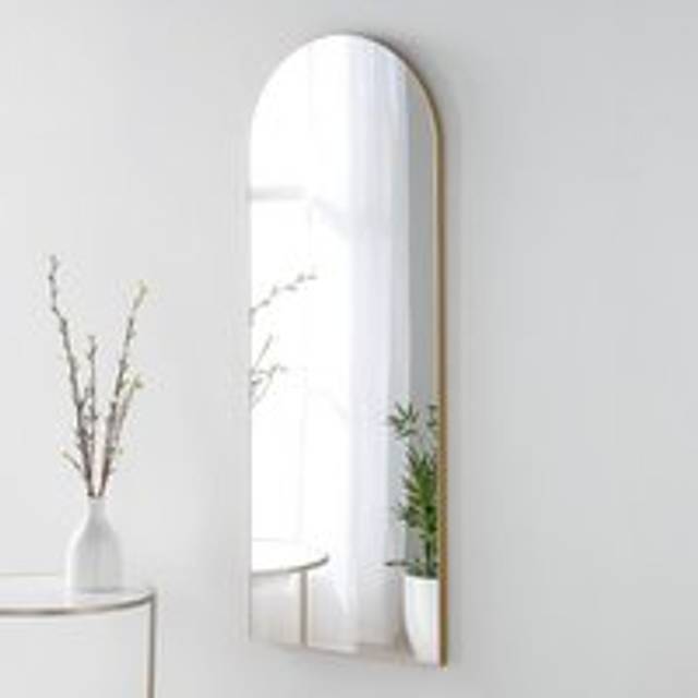 Yearn Gold Arched Wall Mirror 120 x 45cm