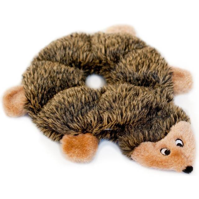 ZippyPaws - Loopy - No Stuffing Squeaky Plush Dog Toy - for Small and Medium Dogs - Hedgehog