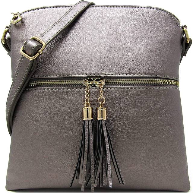 Solene Womens Lightweight Medium Crossbody Purse with Tassel  Perfect