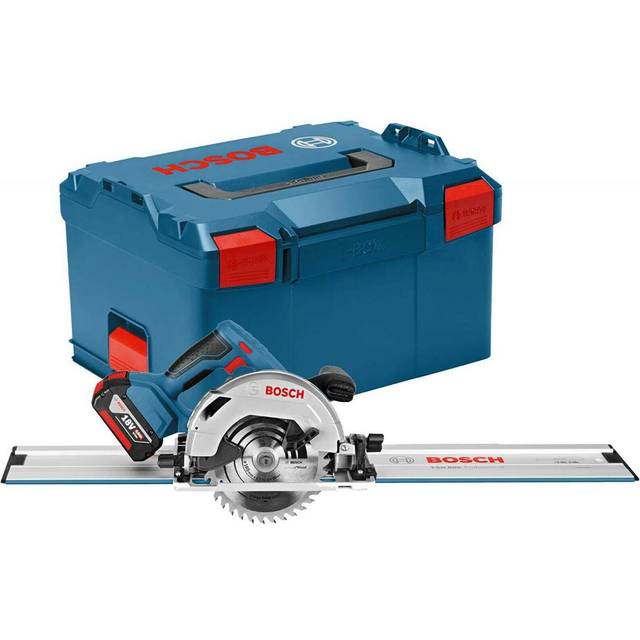 Bosch 18v GKS 18V-57 G 165mm Cordless Circular Saw Bare Lboxx 1100mm Guide Rail