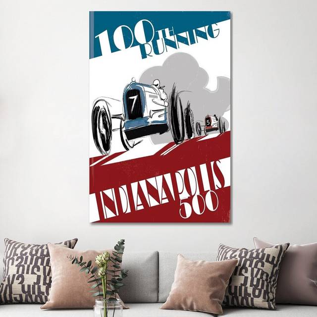 Indy 500 by Fly Graphics - Wrapped Canvas Graphic Art (152.4cm H x 101.6cm W x 3.81cm D)