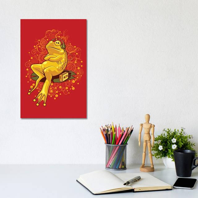 Froggie on Relax Mode by Adam Lawless - Wrapped Canvas Art Prints (30.48cm H x 20.32cm W x 1.9cm D)