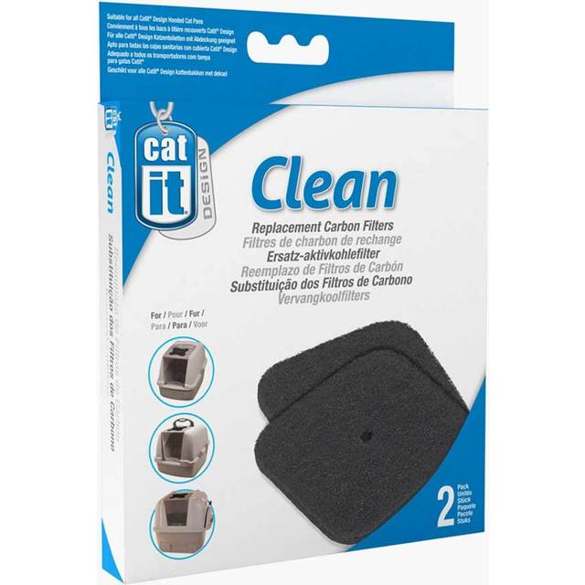 Catit Kolfilter för Kattlåda, Svart, 2 st