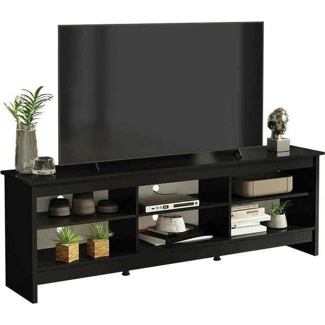 Madesa TV Stand with 4 Shelves Wooden - White