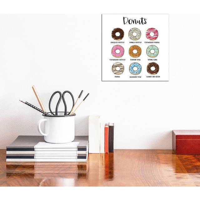 Donut Chart by Amanda Murray - Wrapped Canvas Typography (30.48cm H x 30.48cm W x 1.91cm D)