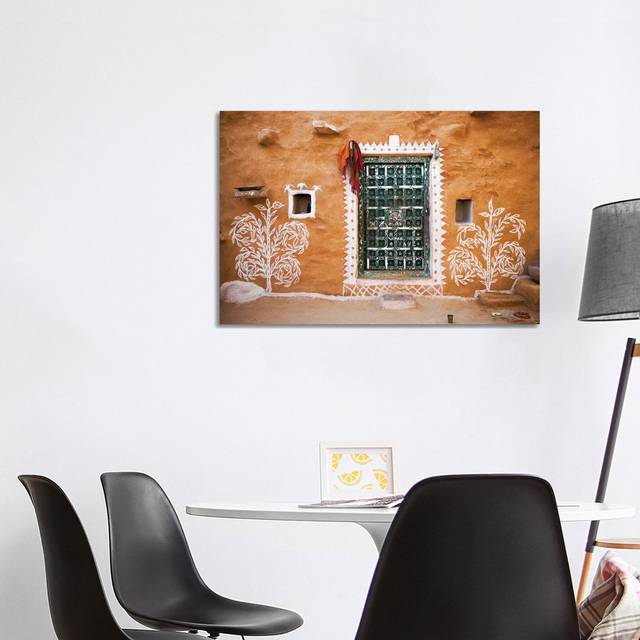 India, Rajasthan, Traditional Desert House Exterior. by Jaynes Gallery - Wrapped Canvas Painting (66.04cm H x 101.6cm W x 3.81cm D)