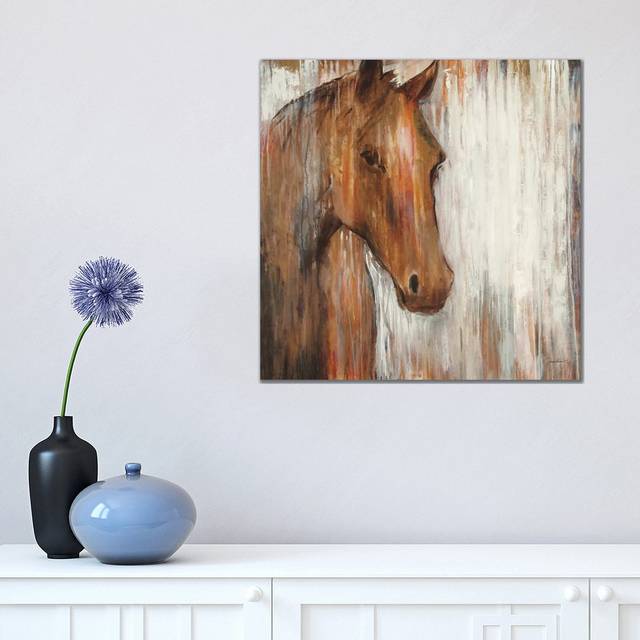 Painted Pony by - Wrapped Canvas Painting (45.72cm H x 45.72cm W x 3.81cm D)