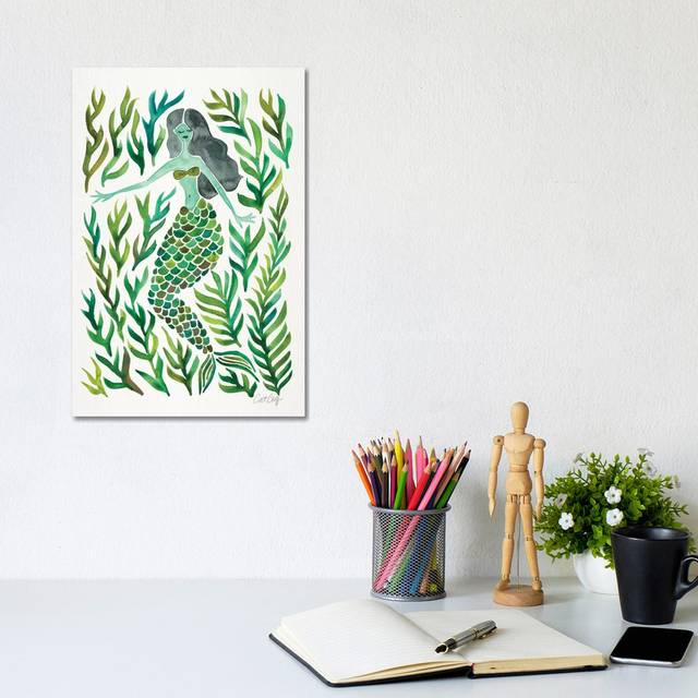 Kelp Forest Mermaid by Cat Coquillette - Wrapped Canvas Painting (30.48cm H X 20.32cm W)