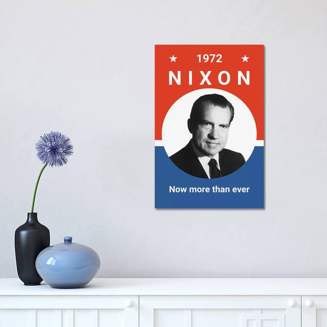Vintage Print of President Richard Nixon by Stocktrek Images - Wrapped Canvas Graphic Art (66.04 cm H x 45.72 cm W x 1.91 cm D)