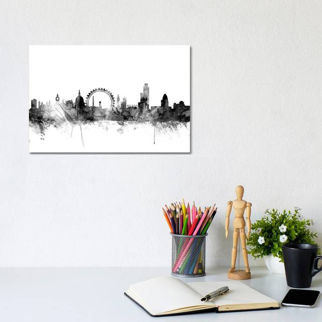 London, England in Black and White I by Michael Tompsett - Wrapped Canvas Art Prints (20.32cm H x 30.48cm W x 1.91cm D)