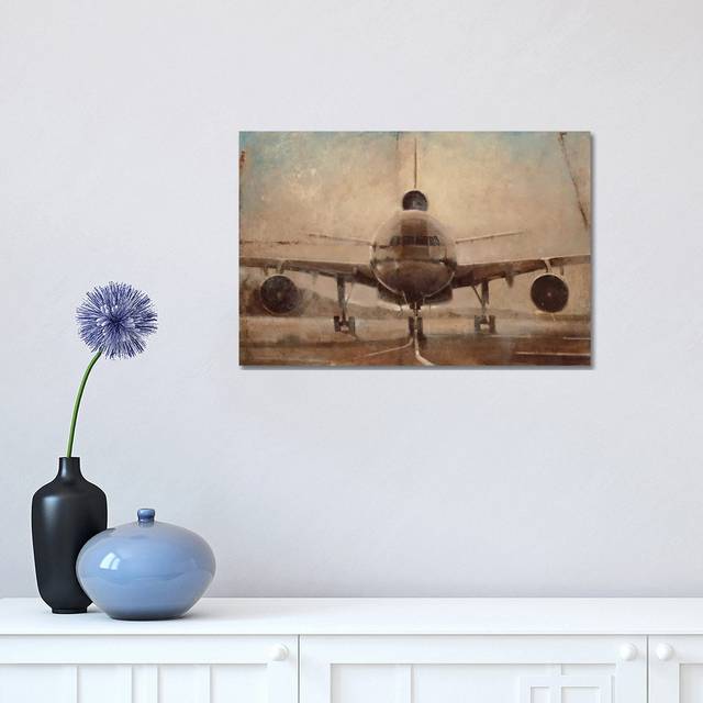 Tonal Plane by - Wrapped Canvas Graphic Art (30.48cm H x 45.72cm W x 1.91cm D)