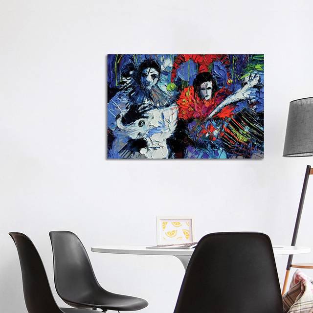 Beyond the Masks by Mona Edulesco - Wrapped Canvas Painting (101.6 cm H x 66.04 cm W x 3.175 cm D)