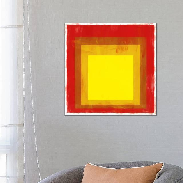 Modern Art- Red & Yellow Squares by 5by5collective - Wrapped Canvas Graphic Art (66.04 cm H x 66.04 cm W x 1.91 cm D)