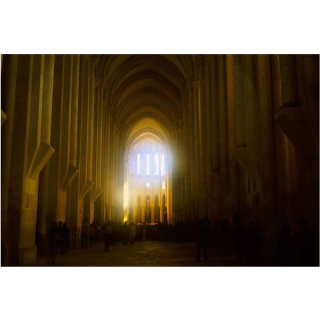Group Of People In The Hallway Of A Cathedral, Alcobaca, Portugal (152.5 cm H x 101.5 cm W)