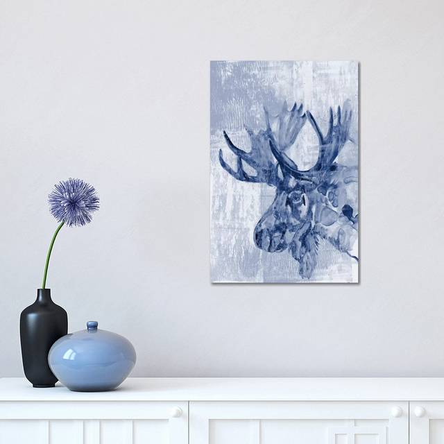 Indigo Moose (45.72cm H x 30.48cm W x 1.905cm D)