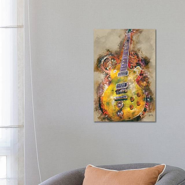 Slash&#39;s Steampunk Guitar by Unknown - Wrapped Canvas Painting (66.04cm H x 45.72cm W x 3.81cm D)