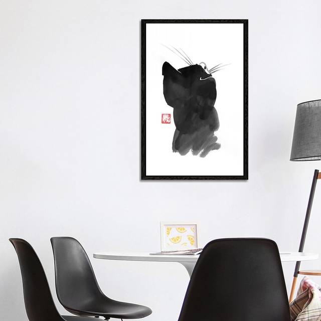 Cat’S Back I - Print on Canvas - Black Framed (101.6 cm H x 66.04 cm W)