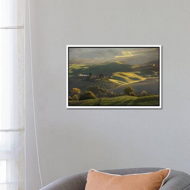 Autumn in Tuscany III by Daniel Kordan - Photograph Print on Canvas - White Framed (66.04 cm H x 45.72 cm W)
