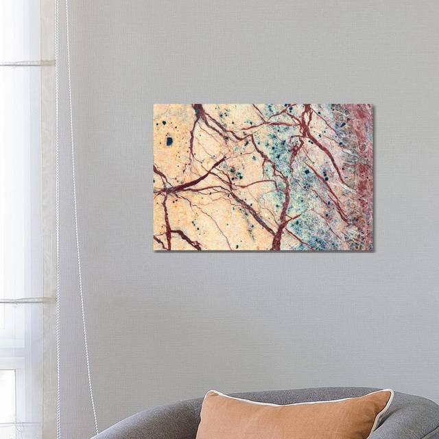 Usa, California. Detail Of Cut Slab Of Marble Rock by - Wrapped Canvas Graphic Art (45.72cm H x 66.04cm W x 1.91cm D)