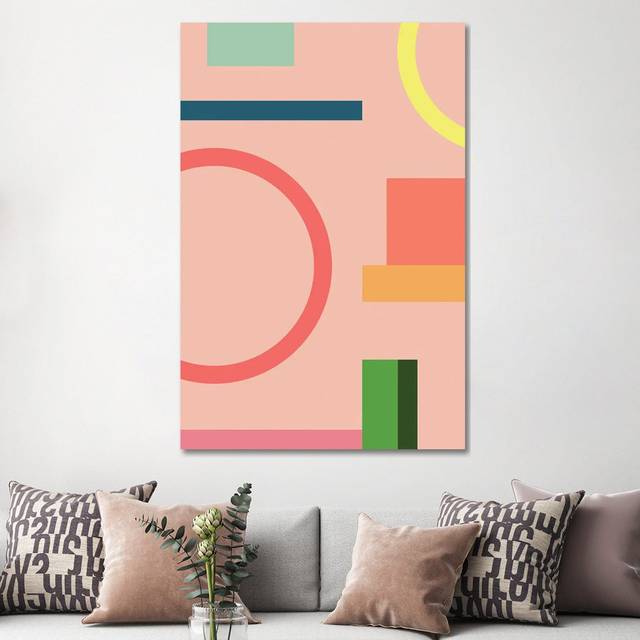 Modern Geometric LXX - Art Prints on Canvas - Wrapped Canvas (152.5 cm H x 101.5 cm W x 3.175 cm D)
