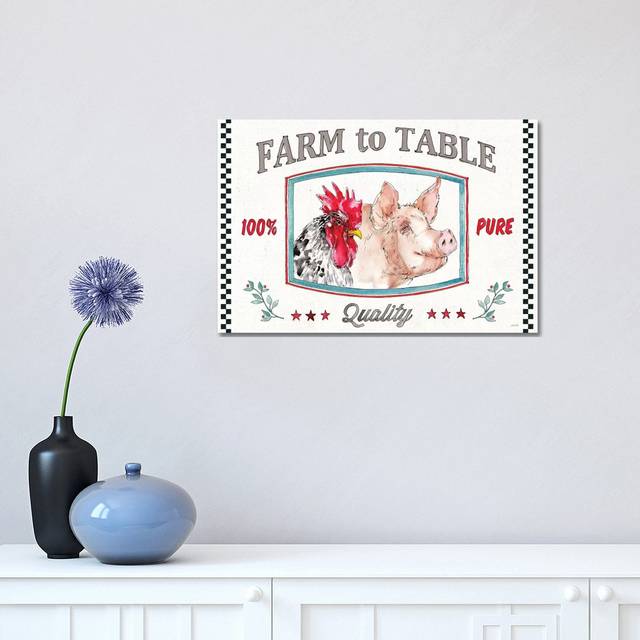 Farm Signs I by Anne Tavoletti - Wrapped Canvas Graphic Art (30.48cm H x 45.72cm W)