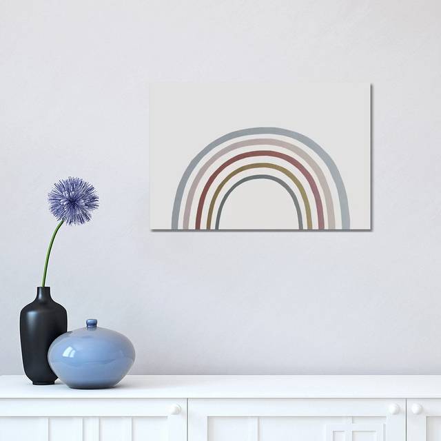 Rainbow Watercolour by Leah Straatsma - Wrapped Canvas Graphic Art (30.48 cm H x 45.72 cm W)