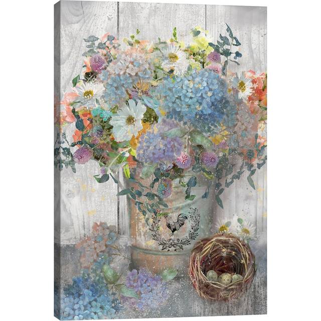 Bucket Of Flowers I' by Assaf Frank (101.6 cm H x 66.04 cm W x 1.91 cm D)