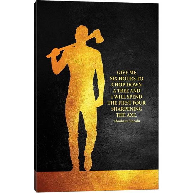Sharpen Your Axe by Adrian Baldovino - Wrapped Canvas Painting (20.32 cm H x 30.48 cm W)
