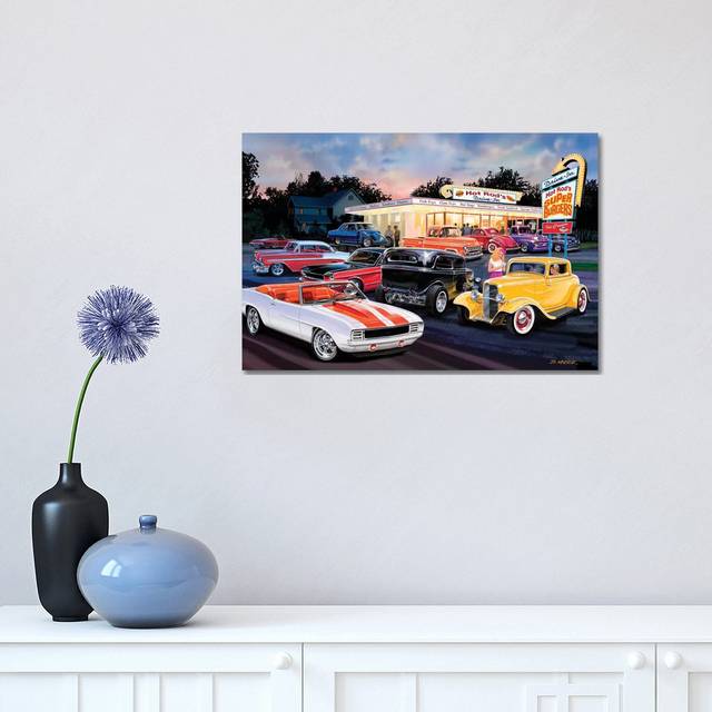 Hot Rod Drive-in I by Bruce Kaiser - Wrapped Canvas Photograph (30.48cm H x 45.72cm W x 1.905cm D)