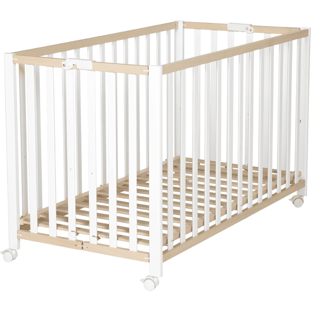 Baby bed "Fold Up" - Folding cot for babies - White;Beige (Mini)