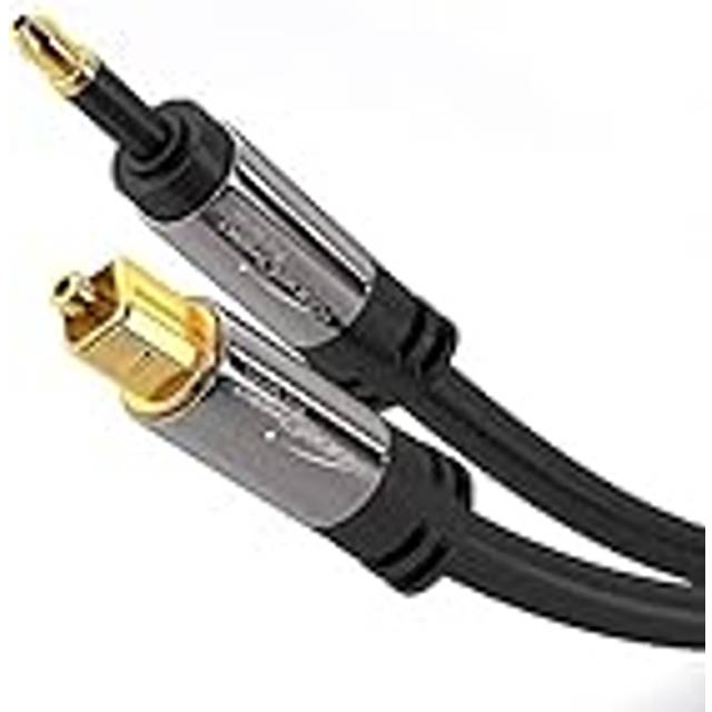 KabelDirekt – 4m Mini-TOSLINK optisk digital ljudkabel (Mini-TOSLINK > TOSLINK)