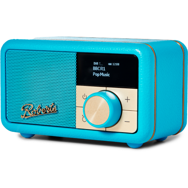 Roberts Revival Petite Portable DAB/FM Radio and Bluetooth Speaker in Electric Blue