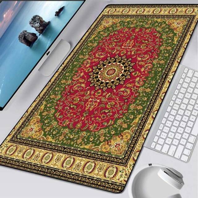 (a-15 900x400x3mm) Beautiful Persian Carpet Design Keyboard Mat Large Small XL S Extended Mousepad HD Printing Rug Gaming Player Mouse Pad for PC