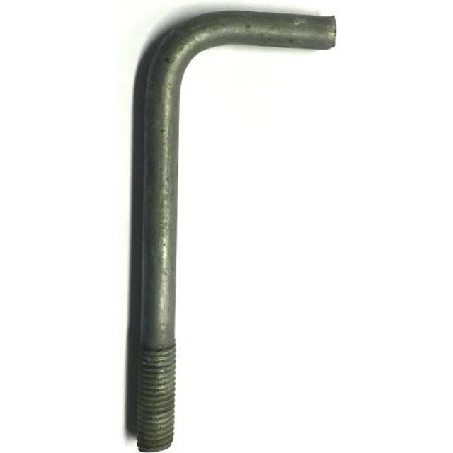Graphskill - Foundation Bolt (Anchor or L-Bolt) M24 x 400 mm Galvanised Mild Steel