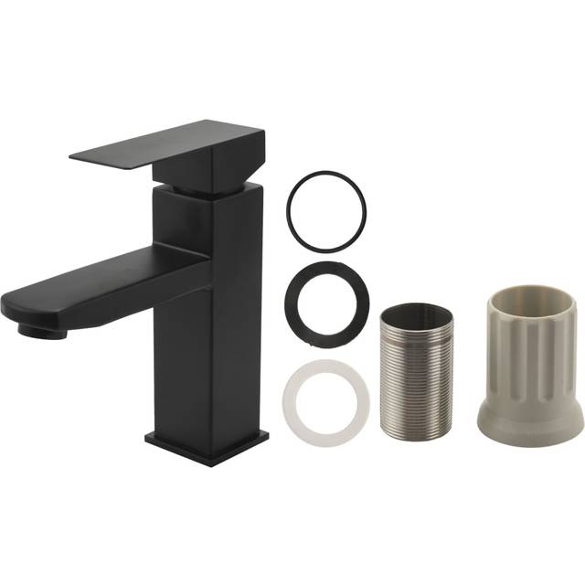 Bathroom Sink Faucet, Hot and Cold Water Basin Faucet, Matte Black