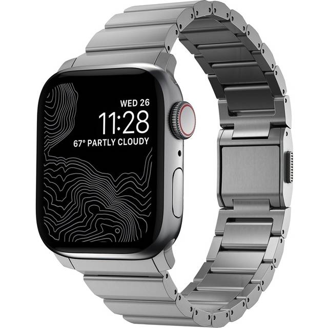 Nomad Apple Watch Series 7 41mm Titanium Armband, Silver