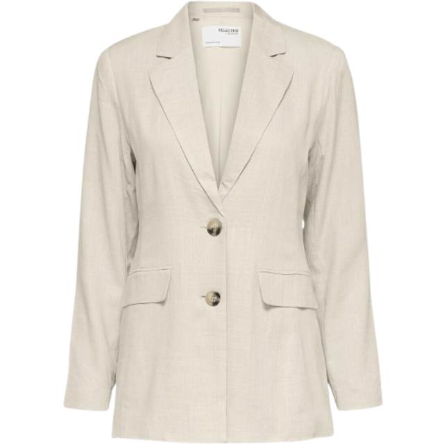 Selected Femme - SLFViva LS Blazer NOOS - Blazer - Sandshell - 40