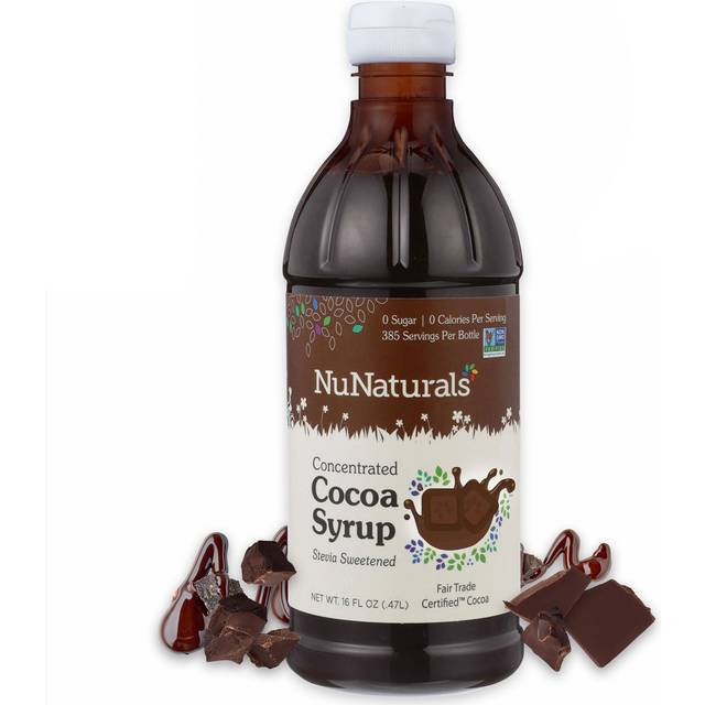 NuNaturals Non-GMO NuStevia Syrup Cocoa 16 fl oz