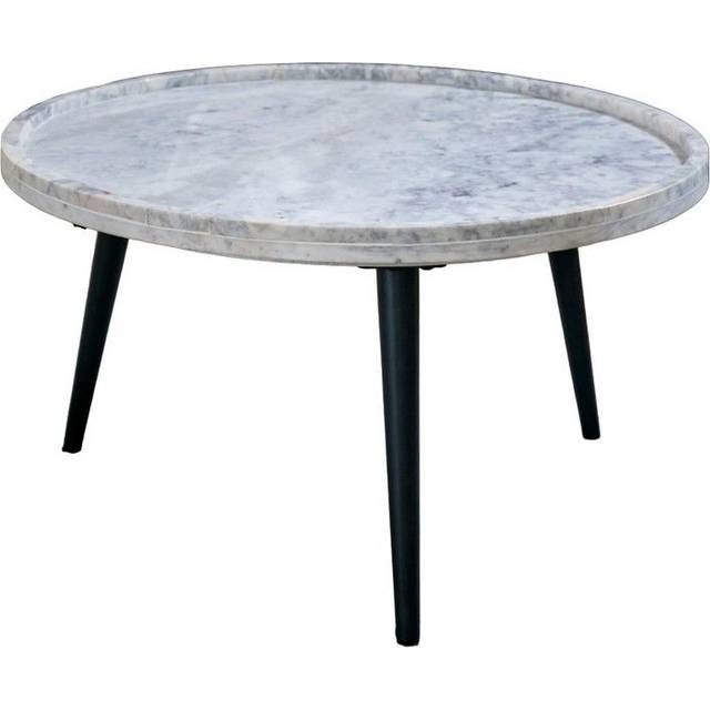 Opal Coffee Table with Marble Top and Metal Legs