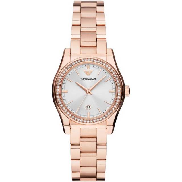 Three-Hand Date Rose Gold-Tone Stainless Steel Watch