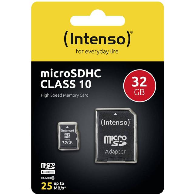 Intenso® 32 GB Micro SD-minneskort Inkl. Adapter, Class 10
