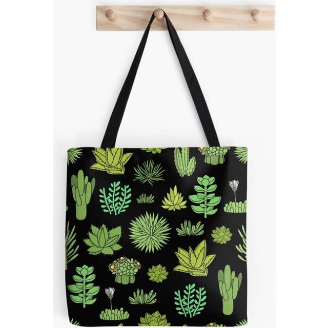 Tote Bags Succulents and cactus. For cacti plant lover Grocery for School Library Gym