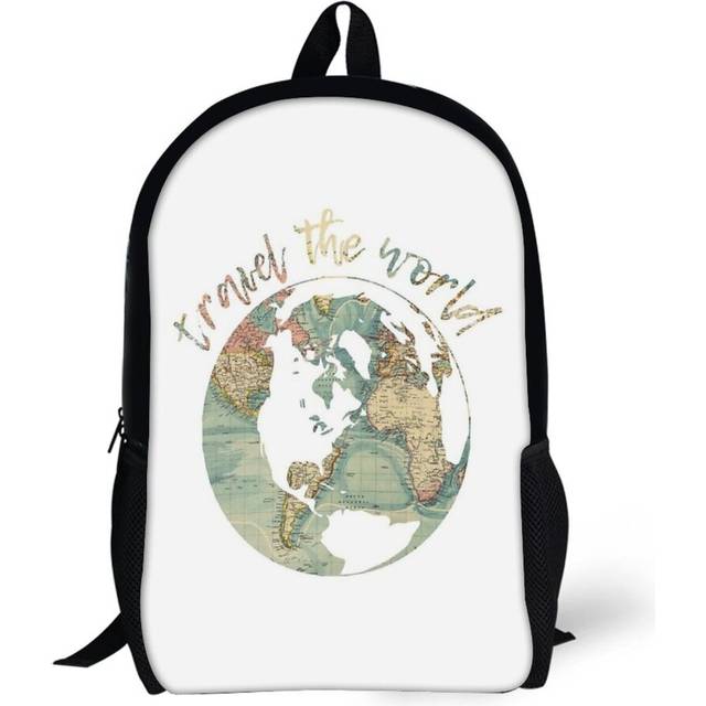 Backpacks Travel The World Map 17inch School Bag