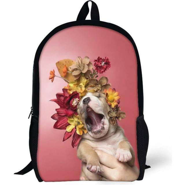 Backpacks Flower Power, Luvable Puppy 17inch School Bag
