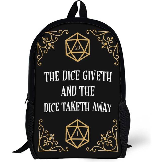Backpacks Natural 20 Critical Fail Dice Giveth And Taketh Away 17inch School Bag